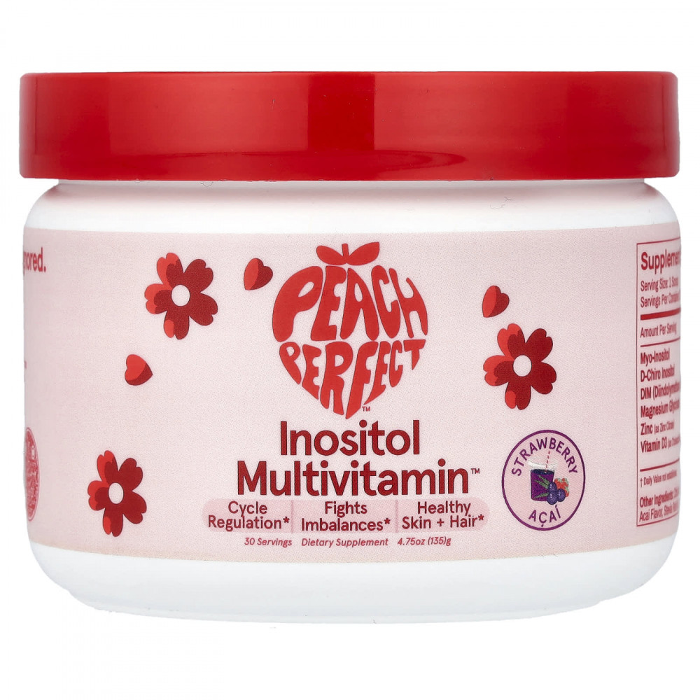 Peach Perfect, Inositol Multivitamin™, со вкусом клубники и асаи, 136 г (4,75 унции) в Москве - eco-herb.ru | изображение Peach Perfect, Inositol Multivitamin™, со вкусом клубники и асаи, 136 г (4,75 унции) в Москве - eco-herb.ru | фото
