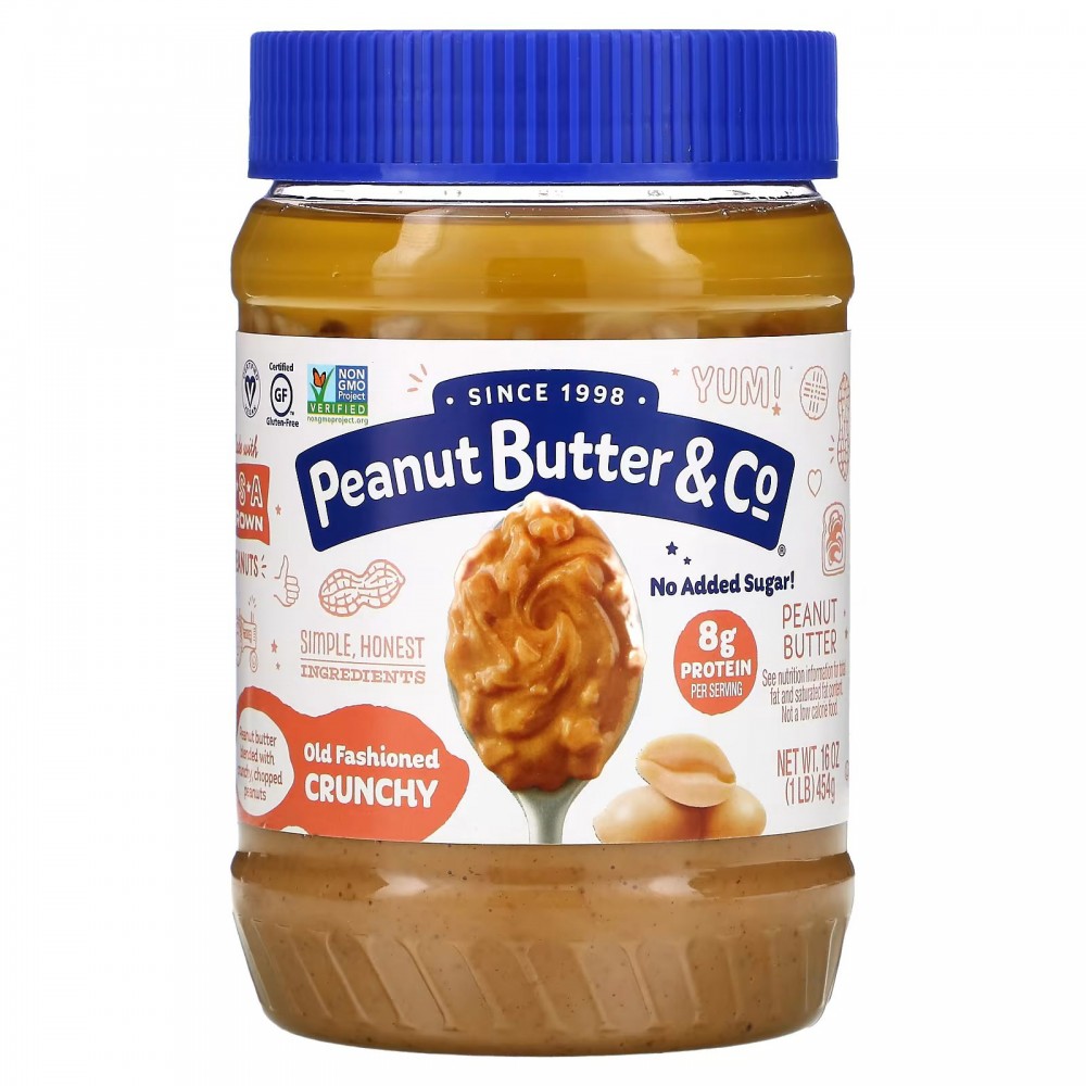 Peanut Butter & Co., арахисовая паста, классический рецепт с хрустящими кусочками арахиса, 454 г (16 унций) в Москве - eco-herb.ru | фото