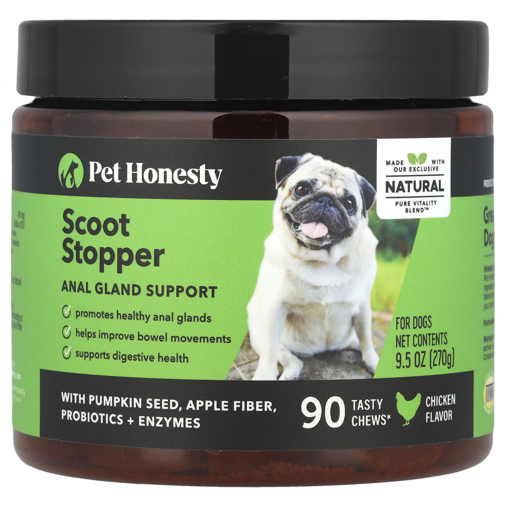 Pet Honesty, Scoot Stopper, для собак, с курицей, 90 вкусных жевательных таблеток, 270 г (9,5 унции) в Москве - eco-herb.ru | изображение Pet Honesty, Scoot Stopper, для собак, с курицей, 90 вкусных жевательных таблеток, 270 г (9,5 унции) в Москве - eco-herb.ru | фото