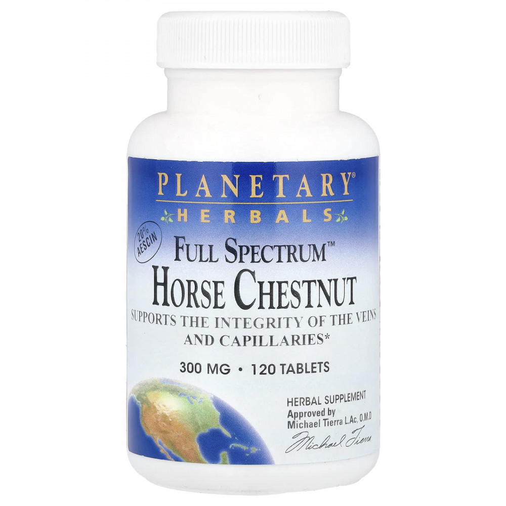 Planetary Herbals, Конский каштан Full Spectrum ™, 120 таблеток в Москве - eco-herb.ru | изображение Planetary Herbals, Конский каштан Full Spectrum ™, 120 таблеток в Москве - eco-herb.ru | фото