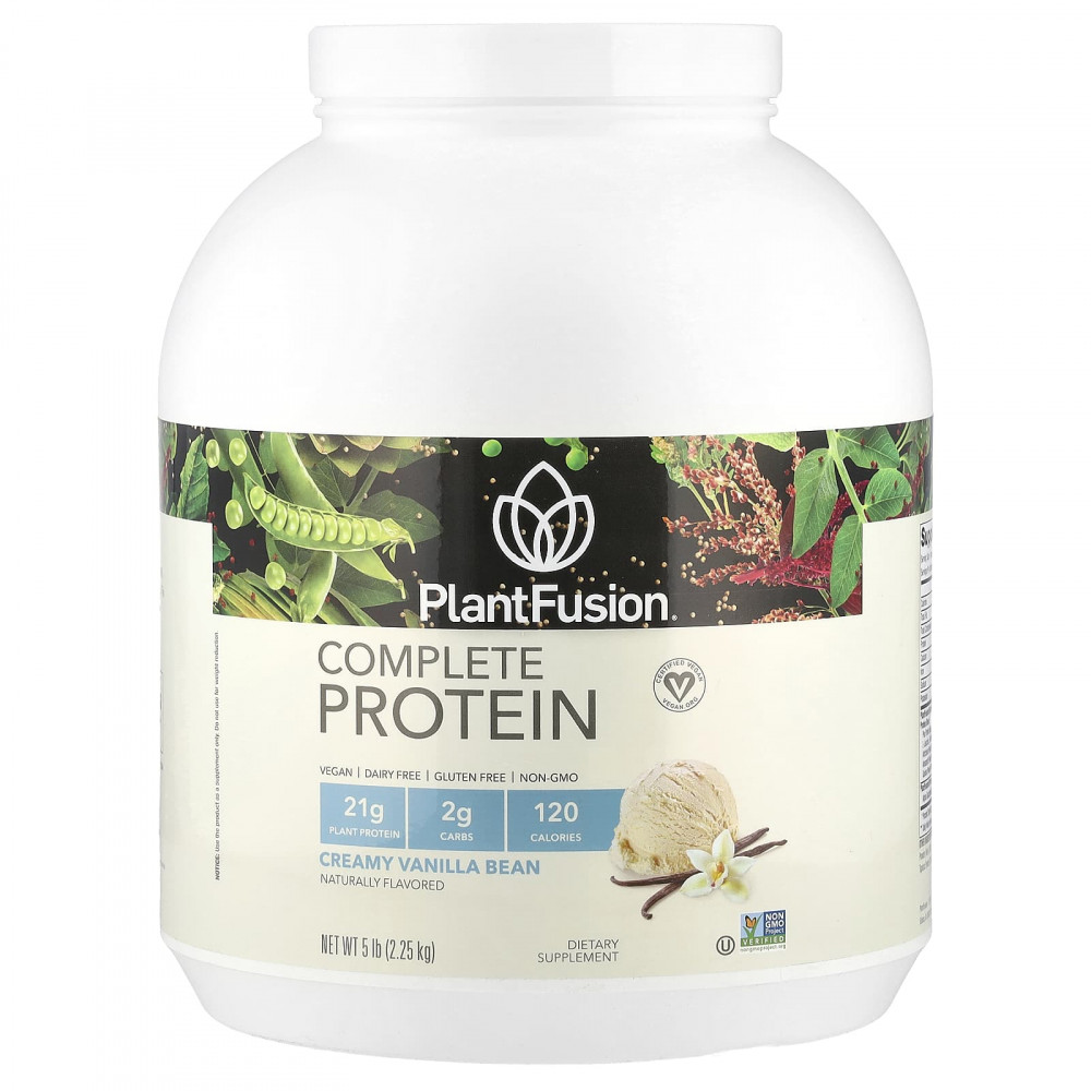 PlantFusion, Complete Protein, сливочные стручки ванили, 2,25 кг (5 фунтов) в Москве - eco-herb.ru | изображение PlantFusion, Complete Protein, сливочные стручки ванили, 2,25 кг (5 фунтов) в Москве - eco-herb.ru | фото