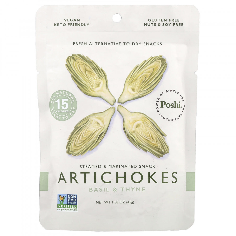 Poshi, артишоки, с базиликом и чабрецом, 45 г (1,58 унции) в Москве - eco-herb.ru | изображение Poshi, артишоки, с базиликом и чабрецом, 45 г (1,58 унции) в Москве - eco-herb.ru | фото