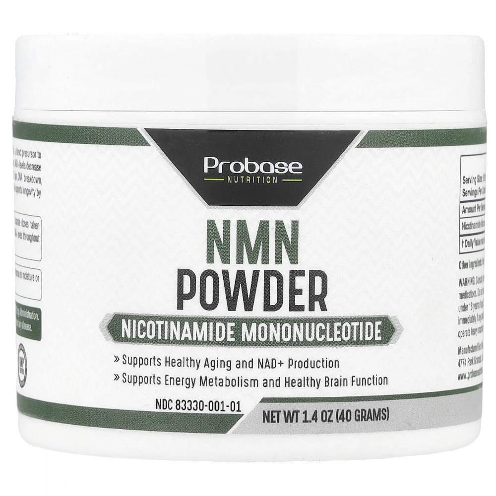 Probase Nutrition, NMN в порошке, 40 г (1,4 унции) в Москве - eco-herb.ru | изображение Probase Nutrition, NMN в порошке, 40 г (1,4 унции) в Москве - eco-herb.ru | фото
