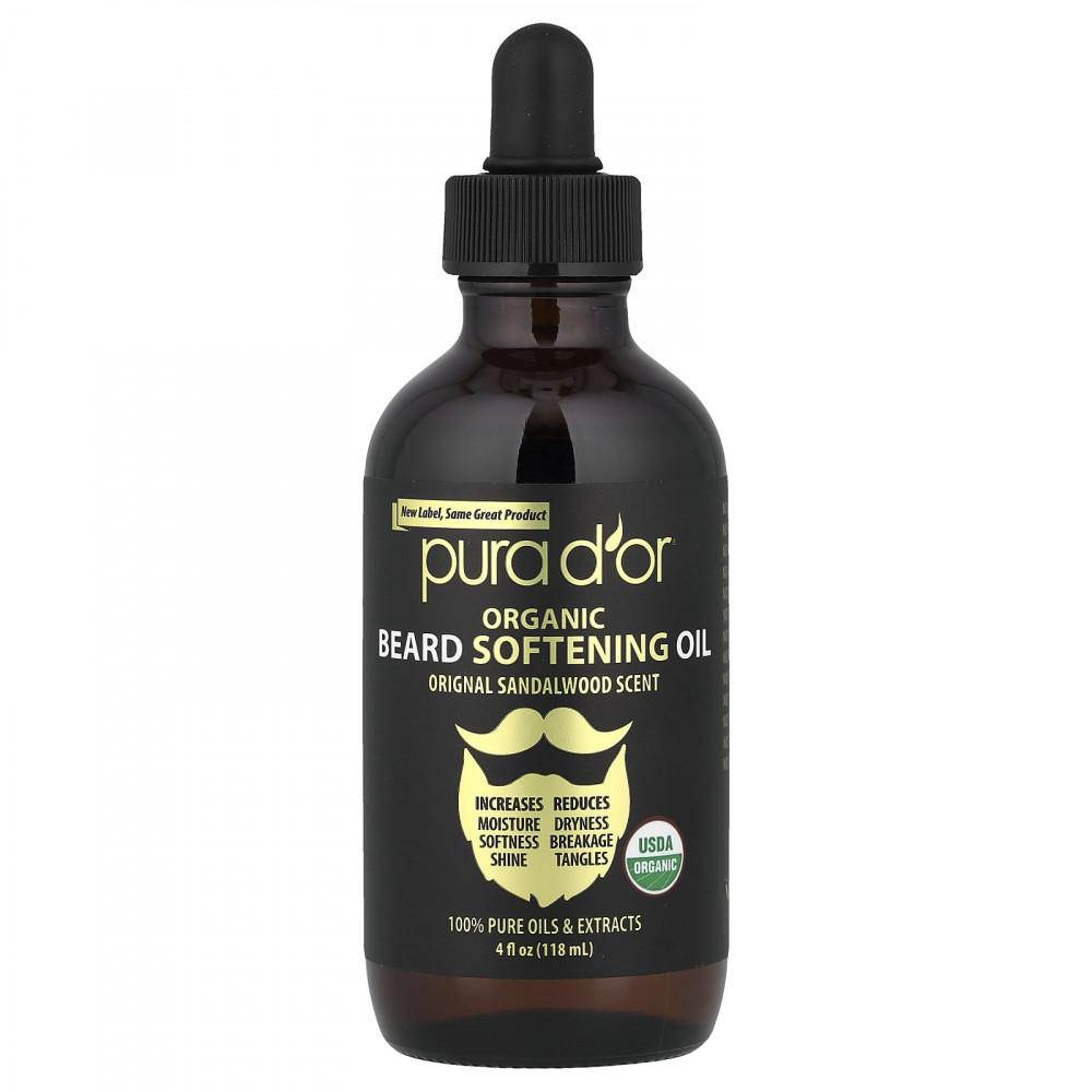 Pura D'or, органическое масло для смягчения бороды, оригинальное сандаловое дерево, 118 мл (4 жидк. унции) в Москве - eco-herb.ru | изображение Pura D'or, органическое масло для смягчения бороды, оригинальное сандаловое дерево, 118 мл (4 жидк. унции) в Москве - eco-herb.ru | фото