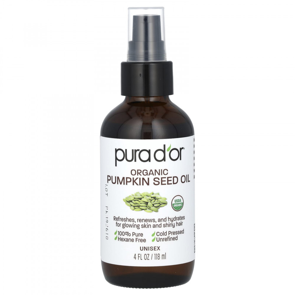 Pura D'or, органическое масло семян тыквы, 118 мл (4 жидк. унции) в Москве - eco-herb.ru | изображение Pura D'or, органическое масло семян тыквы, 118 мл (4 жидк. унции) в Москве - eco-herb.ru | фото