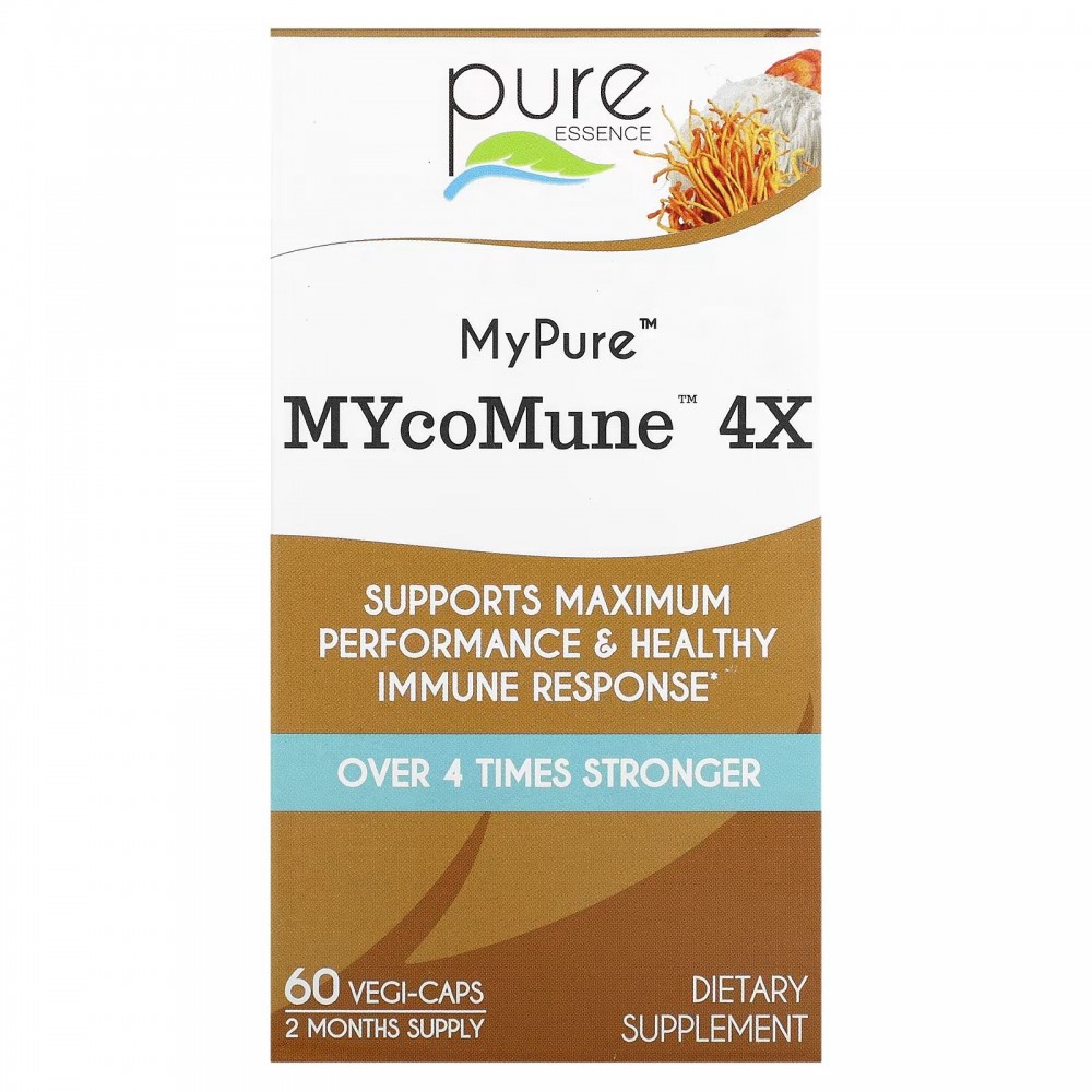 Pure Essence, MyPure, MYcoMune 4X, 60 капсул в растительной оболочке купить  в Москве