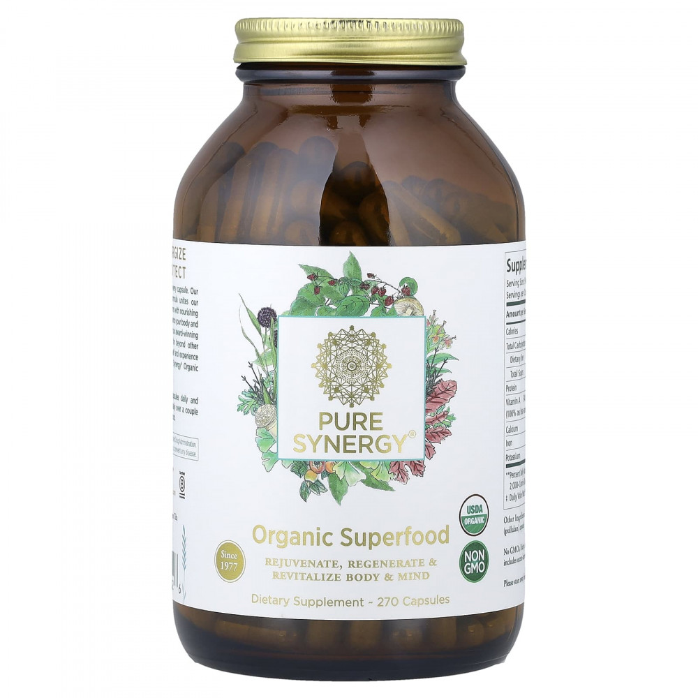 Pure Synergy, органический суперфуд, 270 капсул в Москве - eco-herb.ru | изображение Pure Synergy, органический суперфуд, 270 капсул в Москве - eco-herb.ru | фото