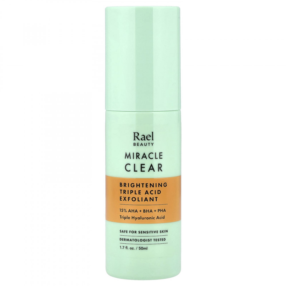 Rael, Miracle Clear, осветляющий эксфолиант с тройными кислотами, без отдушки, 50 мл (1,7 жидк. унции) в Москве - eco-herb.ru | изображение Rael, Miracle Clear, осветляющий эксфолиант с тройными кислотами, без отдушки, 50 мл (1,7 жидк. унции) в Москве - eco-herb.ru | фото