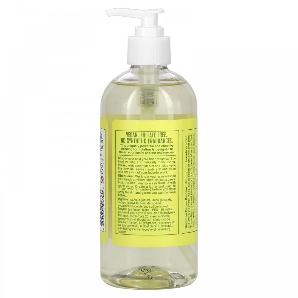Rebel Green, Fresh & Clean Hand Soap, Peppermint & Lemon, 16.9 fl oz (500  ml) купить в Москве