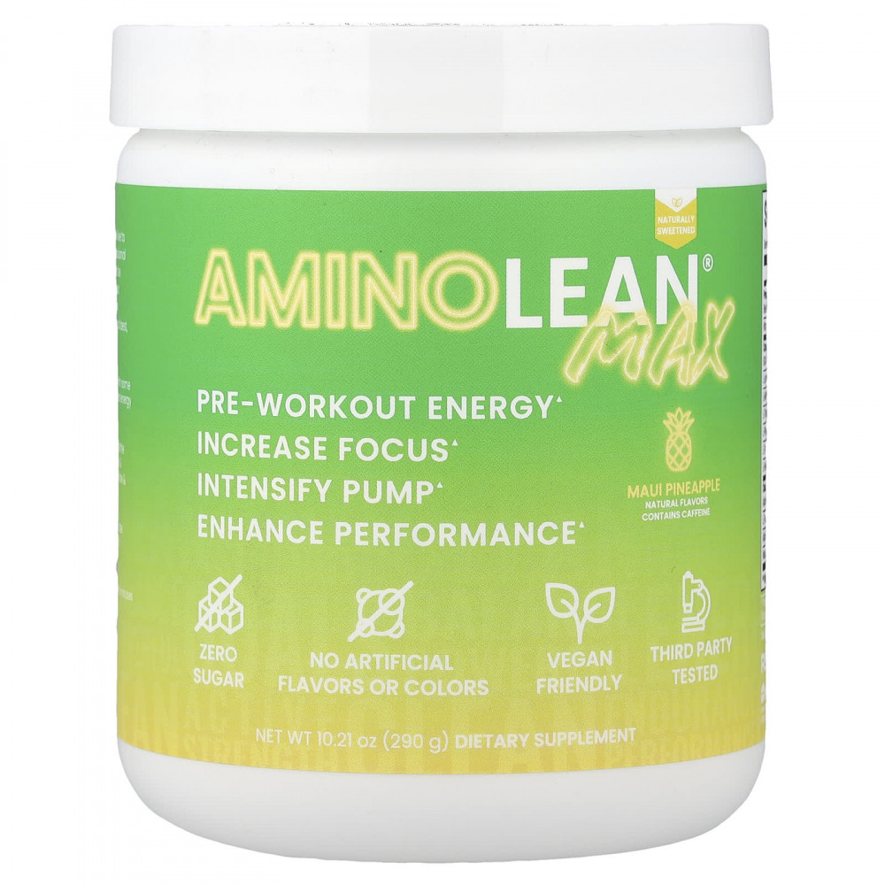 RSP Nutrition, AminoLean® Max, предтренировочный комплекс для выработки энергии, со вкусом ананаса Мауи, 290 г (10,21 унции) в Москве - eco-herb.ru | изображение RSP Nutrition, AminoLean® Max, предтренировочный комплекс для выработки энергии, со вкусом ананаса Мауи, 290 г (10,21 унции) в Москве - eco-herb.ru | фото