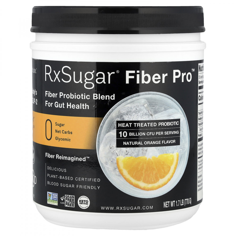 RxSugar, Fiber Pro ™, натуральный апельсин, 770 г (1,7 фунта) в Москве - eco-herb.ru | изображение RxSugar, Fiber Pro ™, натуральный апельсин, 770 г (1,7 фунта) в Москве - eco-herb.ru | фото