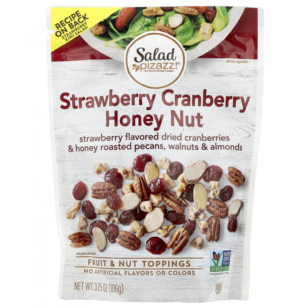 Salad Pizazz!, фруктовая и ореховая добавка, клубника, клюква, мед и орехи, 106 г (3,75 унции) в Москве - eco-herb.ru | изображение Salad Pizazz!, фруктовая и ореховая добавка, клубника, клюква, мед и орехи, 106 г (3,75 унции) в Москве - eco-herb.ru | фото
