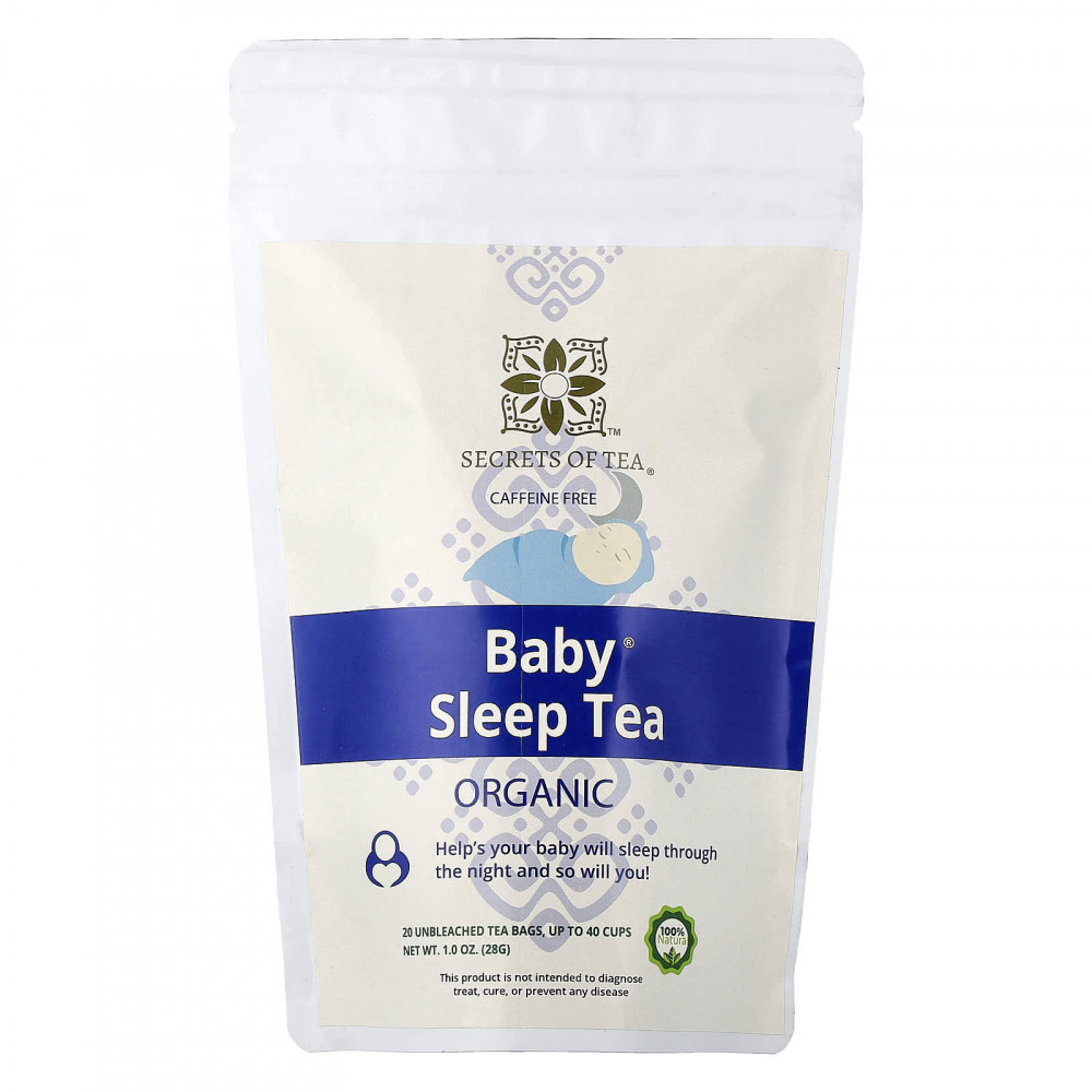 Secrets of Tea, Organic Baby® Sleep Tea, без кофеина, 20 неотбеленных чайных пакетиков, 28 г (1 унция) в Москве - eco-herb.ru | изображение Secrets of Tea, Organic Baby® Sleep Tea, без кофеина, 20 неотбеленных чайных пакетиков, 28 г (1 унция) в Москве - eco-herb.ru | фото