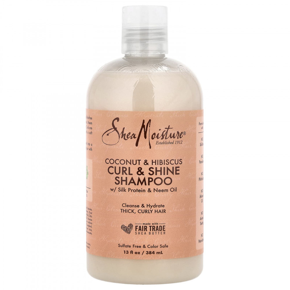 SheaMoisture, шампунь для придания блеска кучерявым волосам, кокос и гибискус, для густых кучерявых волос, 384 мл (13 жидк. унций) в Москве - eco-herb.ru | изображение SheaMoisture, шампунь для придания блеска кучерявым волосам, кокос и гибискус, для густых кучерявых волос, 384 мл (13 жидк. унций) в Москве - eco-herb.ru | фото