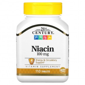 21st Century, Niacin, 100 mg, 110 Tablets в Москве - eco-herb.ru | фото