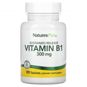 NaturesPlus, Vitamin B1, 300 mg, 90 Tablets в Москве - eco-herb.ru | фото