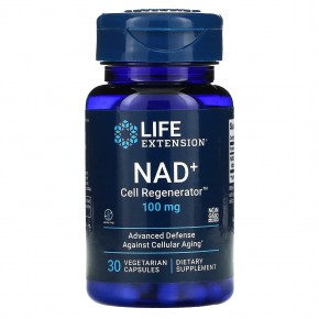 Life Extension, регенератор НАД и клеток, 100 мг, 30 вегетарианских капсул - описание