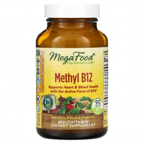 MegaFood, Метилкобаламин B12, 90 таблеток в Москве - eco-herb.ru | фото