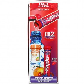 Zipfizz, Смесь для энергетических напитков, фруктовый пунш, 20 тюбиков по 11 г (0,39 унции) в Москве - eco-herb.ru | фото