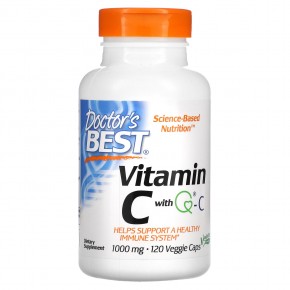 Doctor's Best, Витамин С с Q-C, 1000 мг, 120 вегетарианских капсул - описание