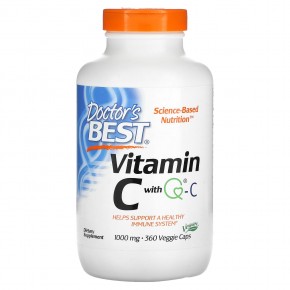 Doctor's Best, Витамин C с Quali-C, 1000 мг, 360 вегетарианских капсул - описание