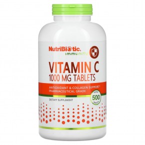 NutriBiotic, Immunity, витамин C, 1000 мг, 500 веганских таблеток - описание