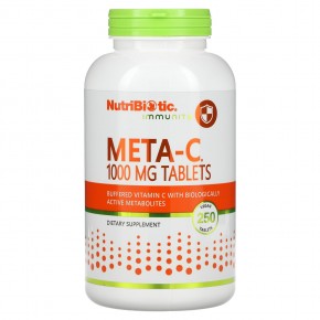 NutriBiotic, Immunity,  Meta-C, 1,000 mg, 250 Vegan Tablets в Москве - eco-herb.ru | фото