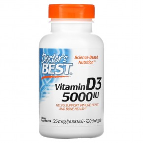 Doctor's Best, Vitamin D3, 125 mcg (5,000 IU), 720 Softgels в Москве - eco-herb.ru | фото