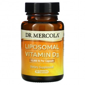 Dr. Mercola, Липосомальный витамин D3, 10 000 МЕ, 30 капсул - описание
