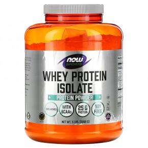 Now Foods, Sports, Whey Protein Isolate, Unflavored, 5 lbs (2,268 g) в Москве - eco-herb.ru | фото