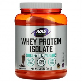NOW Foods, Sports, изолят сывороточного протеина, сливочный шоколад, 816 г (1,8 фунта) - описание