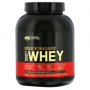 Optimum Nutrition, Gold Standard, 100% Whey, сыворотка с насыщенным вкусом молочного шоколада, 2,27 кг (5 фунтов) - описание