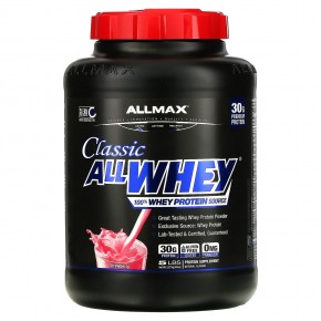 ALLMAX, AllWhey Classic, 100% сывороточный белок, клубника, 5 фунтов (2,27 кг) - описание