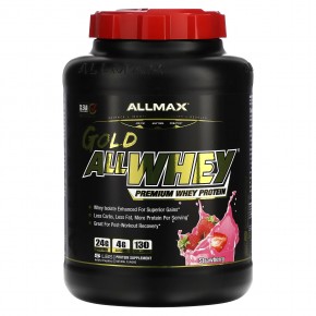 ALLMAX, AllWhey Gold, сывороточный протеин премиального качества, со вкусом клубники, 2,27 кг (5 фунтов) в Москве - eco-herb.ru | фото