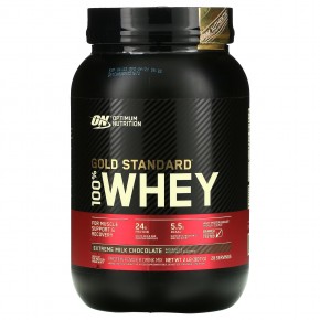 Optimum Nutrition, Gold Standard 100% Whey, протеиновая сыворотка со вкусом молочного шоколада, 907 г (2 фунта) - описание