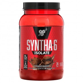 BSN, Syntha-6 Isolate, белково-порошковая смесь для напитков со вкусом шоколадного молочного коктейля, 912 г (2,01 фунта) - описание