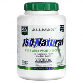 ALLMAX, IsoNatural, чистый изолят сывороточного белка, оригинальная формула, без вкусовых добавок, 2,25 кг (5 фунтов) в Москве - eco-herb.ru | фото