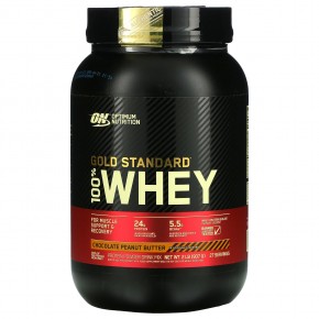 Optimum Nutrition, Gold Standard 100% Whey, шоколадно-арахисовая паста, 907 г (2 фунта) - описание