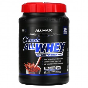 ALLMAX, AllWhey Classic, 100 % сывороточный протеин, шоколад, 907 г (2 фунта) - описание