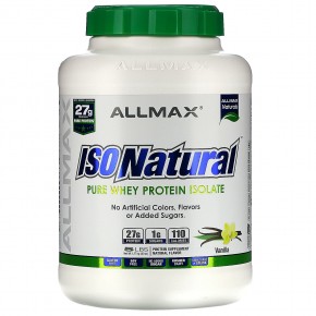 ALLMAX, IsoNatural, изолят сывороточного протеина, ваниль, 2,27 кг (5 фунтов) в Москве - eco-herb.ru | фото