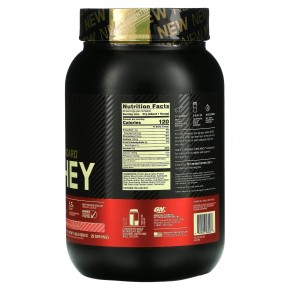Optimum Nutrition, Gold Standard 100% Whey, сывороточный протеин, со вкусом клубники со сливками, 899 кг (1,98 фунта) в Москве - eco-herb.ru | фото