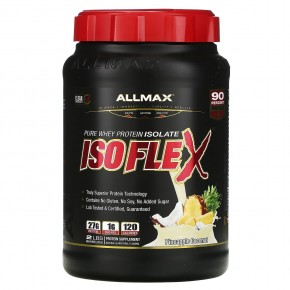 ALLMAX, Isoflex, чистый изолят сывороточного протеина, со вкусом ананаса и кокоса, 907 г (2 фунта) - описание