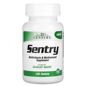 21st Century, Sentry, мультивитаминная и мультиминеральная добавка для взрослых, 130 таблеток - описание