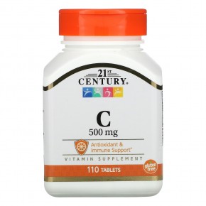 21st Century, витамин C, 500 мг, 110 таблеток - описание