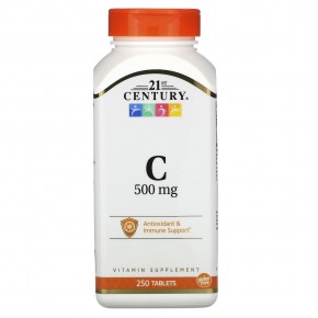 21st Century, Витамин C, 500 мг, 250 таблеток - описание