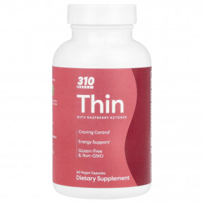 310 Nutrition, Thin With Raspberry Ketones, 60 Vegan Capsules в Москве - eco-herb.ru | фото