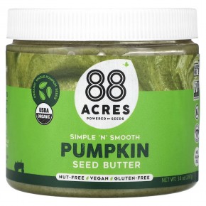 88 Acres, Simple 'N' Smooth, Pumpkin Seed Butter, 14 oz (397 g) в Москве - eco-herb.ru | фото