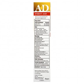 A+D, Многоцелевая мазь для первой помощи, средство для защиты кожи с витаминами A и D, 42,5 г (1,5 унции) в Москве - eco-herb.ru | фото