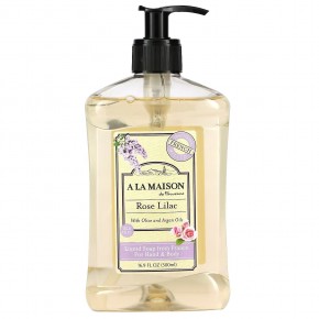 A La Maison de Provence, Жидкое мыло для рук и тела,роза и сирень, 500 мл (16,9 жидк. унции) - описание