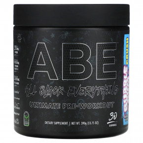 ABE, Ultimate Pre-Workout, предтренировочный комплекс, жевательная жевательная резинка, 390 г (13,75 унции) - описание